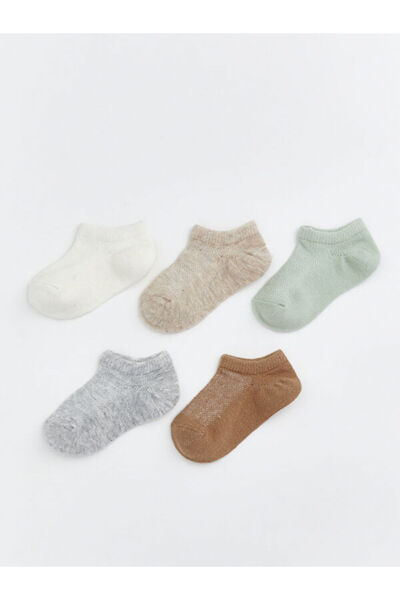 LC Waikiki Rmz Gi̇yi̇m Farkiyla Baby Boy Booties Socks 5-Pack