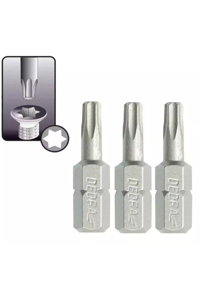 DEDRA EXIM Capete de ЕџurubelnitДѓ Torx T27x25mm, 3buc blister