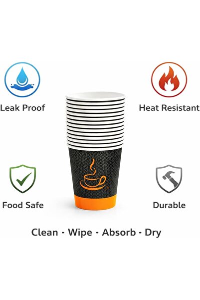 Sunny Your Bright choice Sunny 6oz Disposable Paper Cups - 200 Pack - Heavy Duty White Hot & Cold Drink Cups for Coffee, Juice, Water