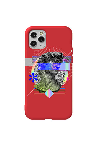 Other Apple iPhone 11 Pro Statue pixels Red Colored Silicone TPU Θήκη
