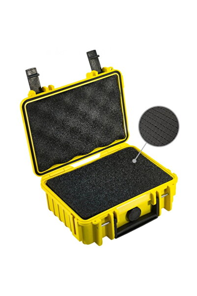 B&W Outdoor Case Type 500 Żółta z pianką