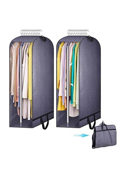 Arabest 2-Pack Extra Large Hanging Closet Organizer,2 in 1 Portable Garment S...