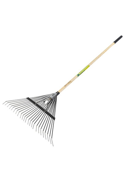 micul fermier Leaf rake 24 flexible teeth, wooden handle, 1650mm