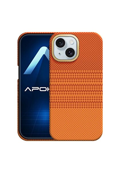 Orso Θήκη Apokin Kevlar Fiber Magsafe Orange iPhone 15