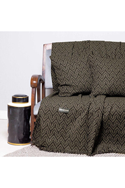 home wear Διακοσμητικό Μαξιλάρι Tymfi 1 τεμάχιο Μαύρο/μπεζ (1) 180x350εκ. Σεν...