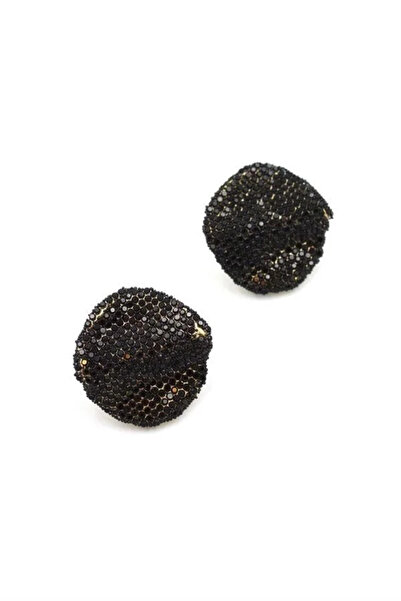 Marsilyan Nvdn- Ieg - Wavy Stone Earrings - Black Iegrs-Nvdn1