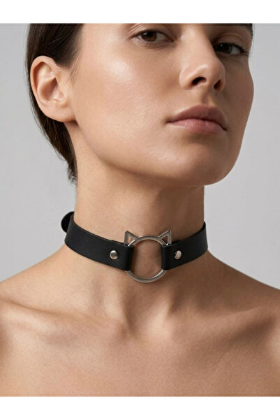 Feronnucci Women's Cat Choker Necklace – Black Gothic Neck Collar, Y2K Punk G...