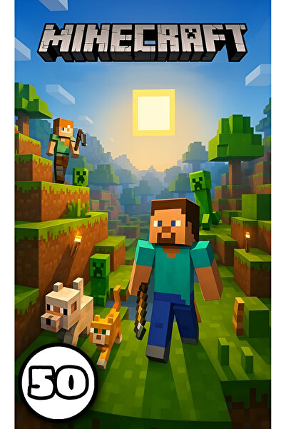 MINECRAFT Carte de colorat, 50 de ilustratii Minecraft, A4