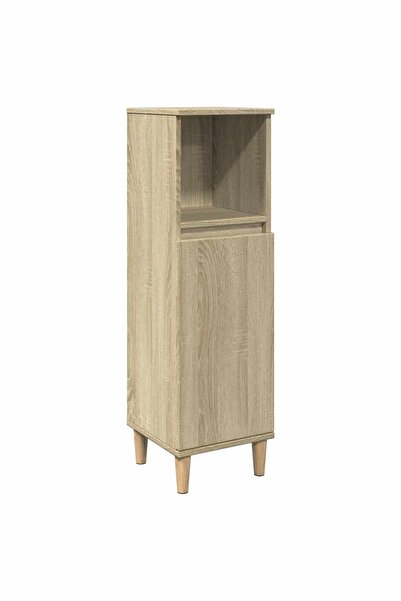vidaxl Dulap de baie, stejar sonoma, 30x30x100 cm, lemn prelucrat