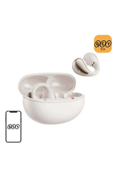 QCY Căști wireless Crossky Clip T33, Bluetooth 5.4, albe