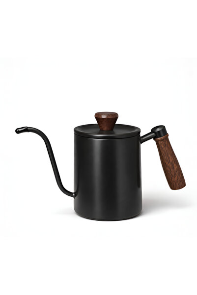 lomex Filter and Drip Pot (V60) with Black Wooden Handle 600ml