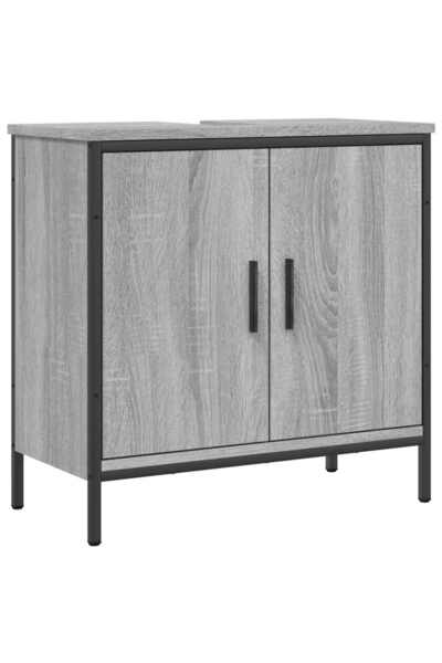vidaxl Dulap chiuvetă baie, gri sonoma, 60x30x60 cm, lemn prelucrat