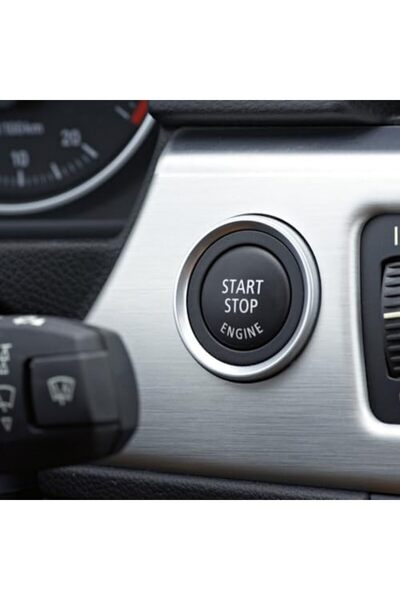 Yıldızan Terra Organik Start Stop Push Button Cover Black Compatible with Bmw...