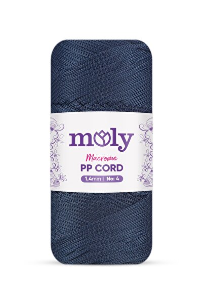 Moly Pp Cord No:4 Polyester Makrome Ip |Col. No: 262 - Lacivert | 4mm 200gr