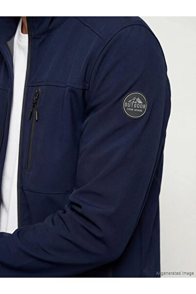 LC Waikiki Navy Blue Stand Collar Men's Jacket