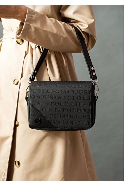 Just Polo Original Women's Black Hand and Shoulder Bag