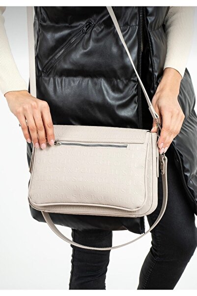 Just Polo Beige Original Women's Bag with Shoulder and Crossbody Strap