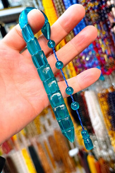 Vip Kehribar Sallamalık Balık Zaza Prayer Beads - Turquoise Powder Amber Fish...