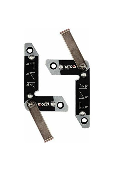 yato Top Bottom Set of 2 welding stands, Steel, 30A°, 60A° and 90A°, Grey/Black