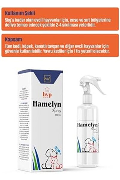 SkyGOO Hamelyn Bit-Pire-Kene Spreyi, Doğal Koruma, Kedi Köpek Kuş Tavşan İçin...