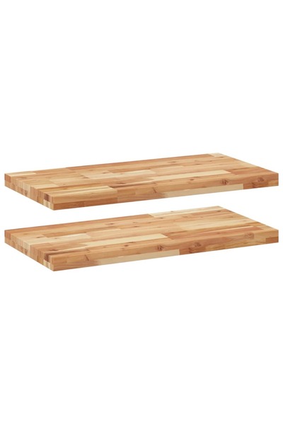 vidaxl Rafturi suspendate 2 buc. 60x40x4 cm lemn masiv acacia netratat
