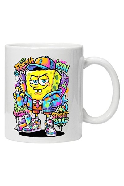 CRD PRINT Cană personalizată cu imagine "Spongebob 2026", CRD PRINT, 330ml, albă