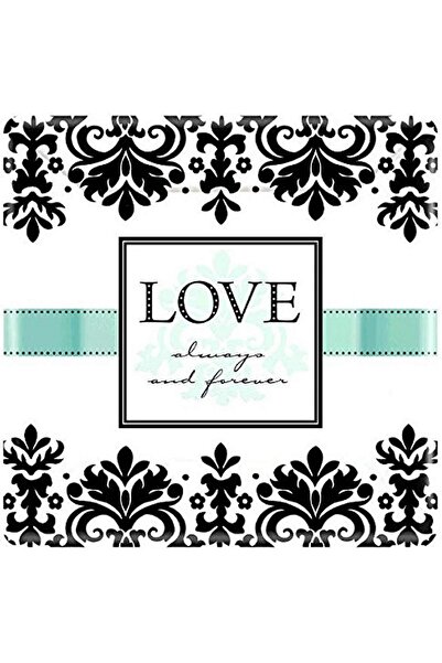 AMSCAN Dinner plates, with 'Always & Forever' pattern, 10 inch size, 8 pieces