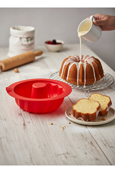 Stork Premium Silicone Large Chef Cake Mold - Fireproof Non-Stick Round Slice...