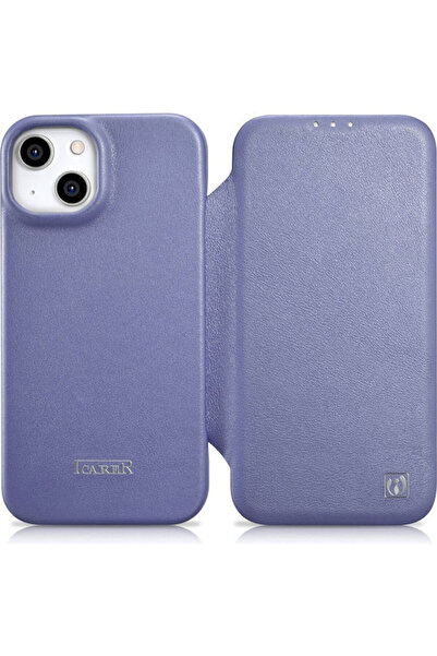 ICARER CE Premium Δερμάτινη Θήκη Folio Ανοιχτό Μωβ (iPhone 14 Plus) Κωδικός: ...