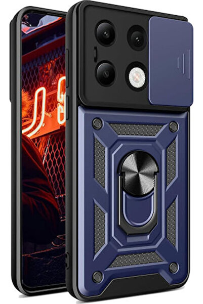 Techsuit Camshield Πίσω Κάλυμμα Πλαστικό / Σιλικόνης Μπλε (Redmi Note 13 4G)