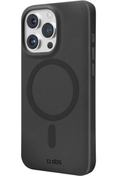 SBS Instict Mag Πίσω Θήκη Σιλικόνης Μαύρη (iPhone 16 Pro)