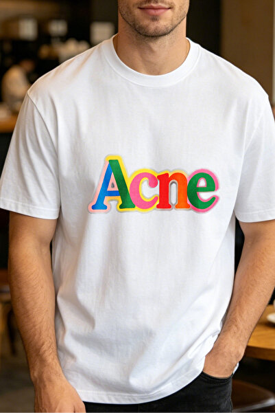 Fleck Casual Style T Shirts For Men Acne Logo Mens Printed T Shirts