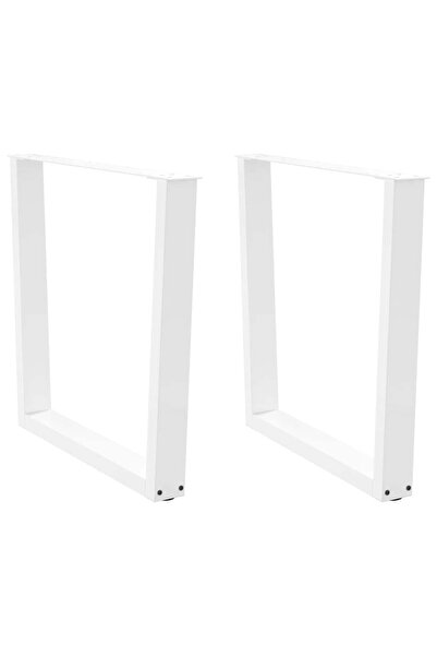 vidaxl Picioare de masă în formă de V, 2 buc., alb, 80x(72-73,3) cm, oțel