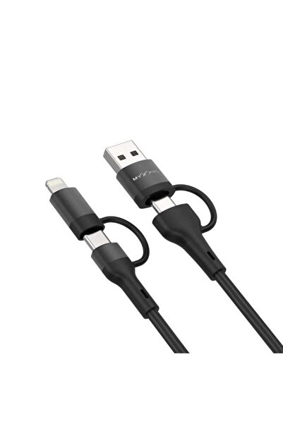 MYX PRO Turbo PowerHub 4-in-1 Fast Charging & Data Cable | 65W C-C / 27W C-L ...
