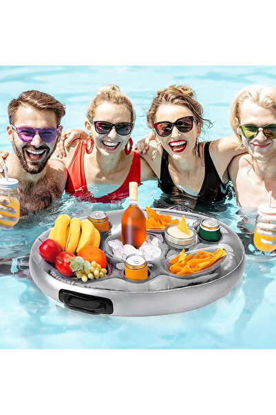 TAPIT Pool Drink Float Fun Inflatable Floating Drink Holder for Pool with Cup...