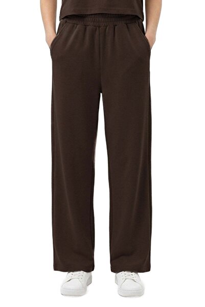 Cottonhill Premium - Sway kolekcija | Smeđe modalne ženske pantalone, trenirke