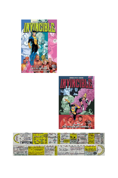 Destek Yayınları Invincible 7-8. Ciltler Çizgi Roman Seti + Özel Cetvel