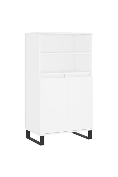 vidaxl High sideboard, white, 60x36x110 cm, processed wood