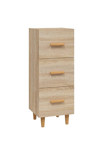 vidaxl Servantă, stejar sonoma, 34,5x34x90 cm, lemn compozit