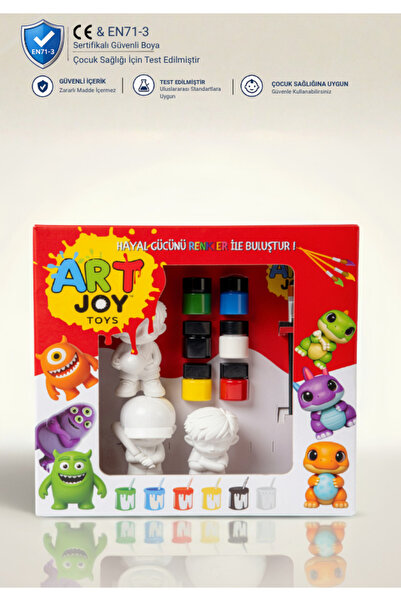 ART JOY TOYS 3D Boyanabilir Figür Seti – Sporcu Serisi 3’lü Çocuk Boyama Akti...