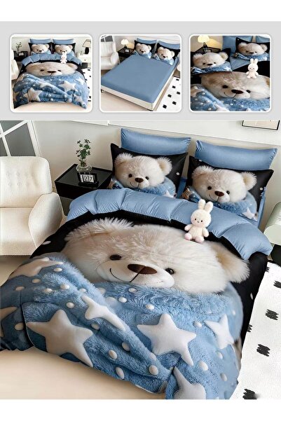 OEM 100% Cotton Duvet Cover Set Premium - 5D range - with Stretchy - 6 pieces...