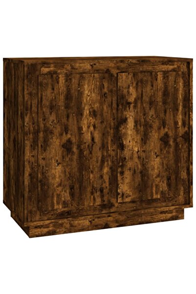 vidaxl Dulap, stejar fumuriu, 80x34x75 cm, lemn compozit