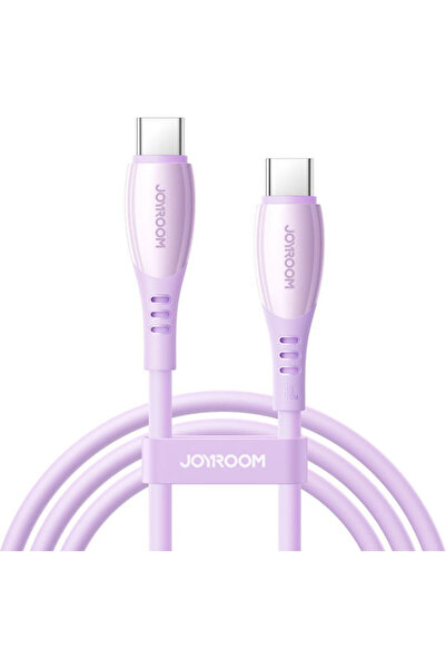 Joyroom S-A59 Έντονο έγχρωμο καλώδιο USB 2.0 USB-C Αρσενικό - USB-C 60W Μωβ 1.2μ