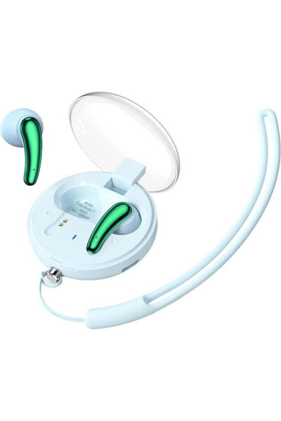 Remax Clearbuds C1 Bluetooth Handsfree Ακουστικά με Θήκη Φόρτισης Μπλε