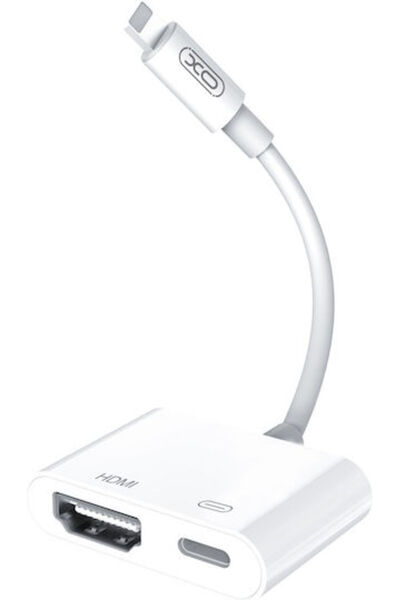 Xo HUB005 Μετατροπέας Lightning αρσενικό σε HDMI / USB-C θηλυκό Λευκό 1 τεμάχιο