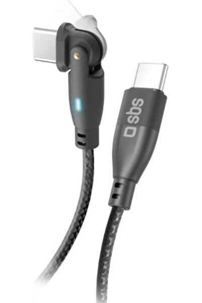 SBS Καλώδιο USB 2.0 USB-C Αρσενικό - USB-C 60W PD Μαύρο 1μ TECABLE180TCC