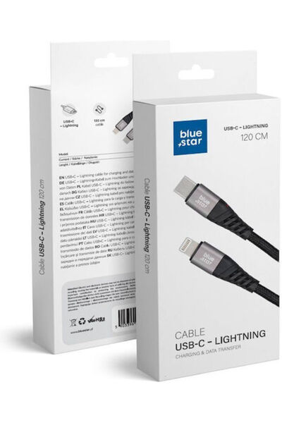 Blue Star Καλώδιο USB-C σε Lightning 27W Μαύρο 1.2μ (594892)