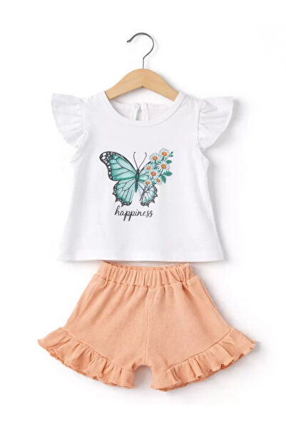 Generic Brand 6/24 Month Ruffle Detailed Waffle Fabric Baby Set Mariposa Secret