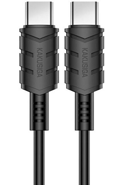 KAKUSİGA Καλώδιο USB 2.0 USB-C αρσενικό - USB-C 60W Μαύρο 1.2μ (KSC-710-CC-BK)