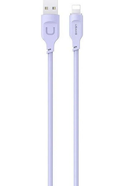 Usams US-SJ565 Καλώδιο USB-A σε Lightning Μωβ 1.2μ (SJ565USB03)